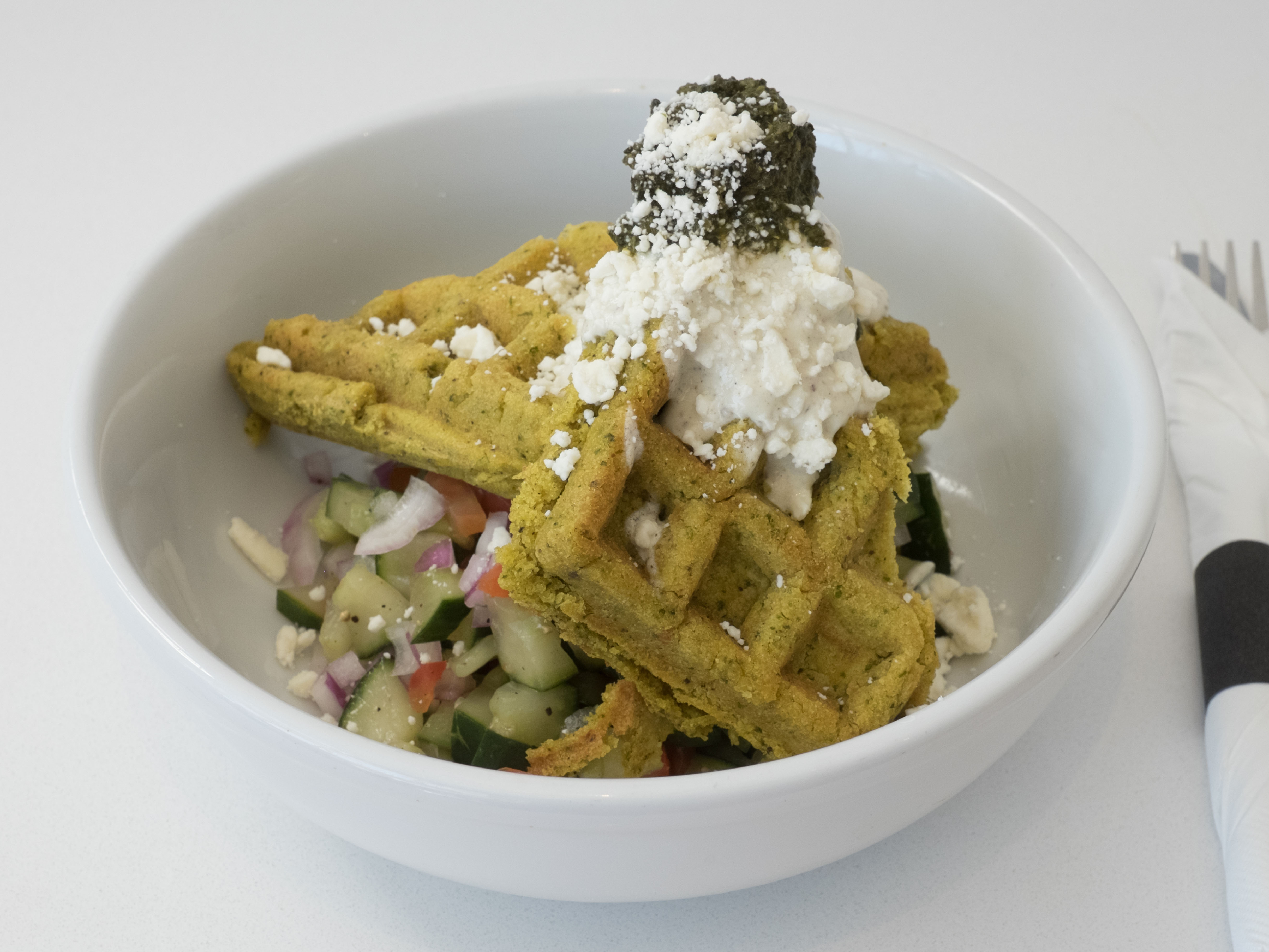 Order Falafel Waffle Salad food online from Moxie Eatery store, Denver on bringmethat.com