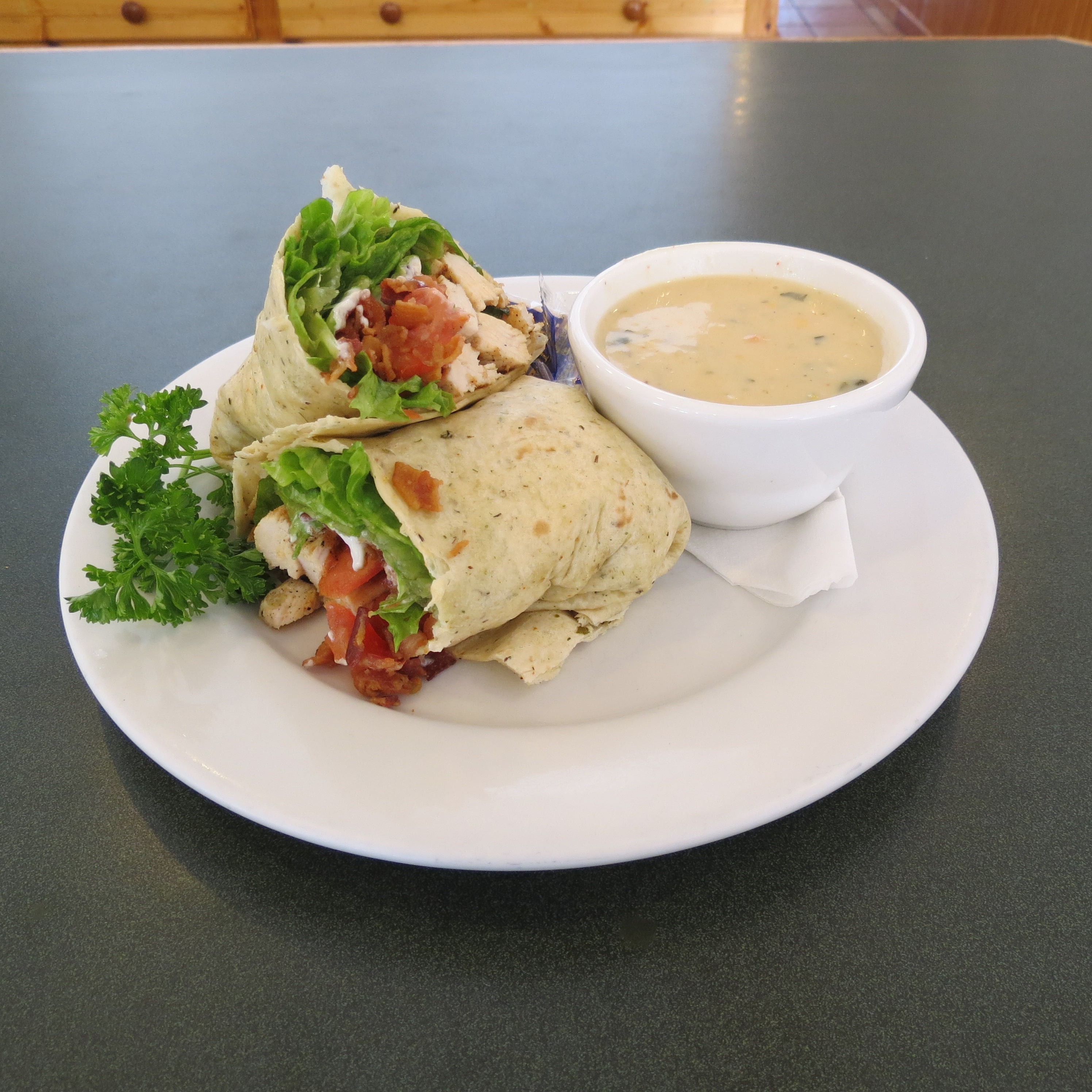 Order Grilled Chicken Club Wrap food online from Grand Day Cafe store, Columbus on bringmethat.com