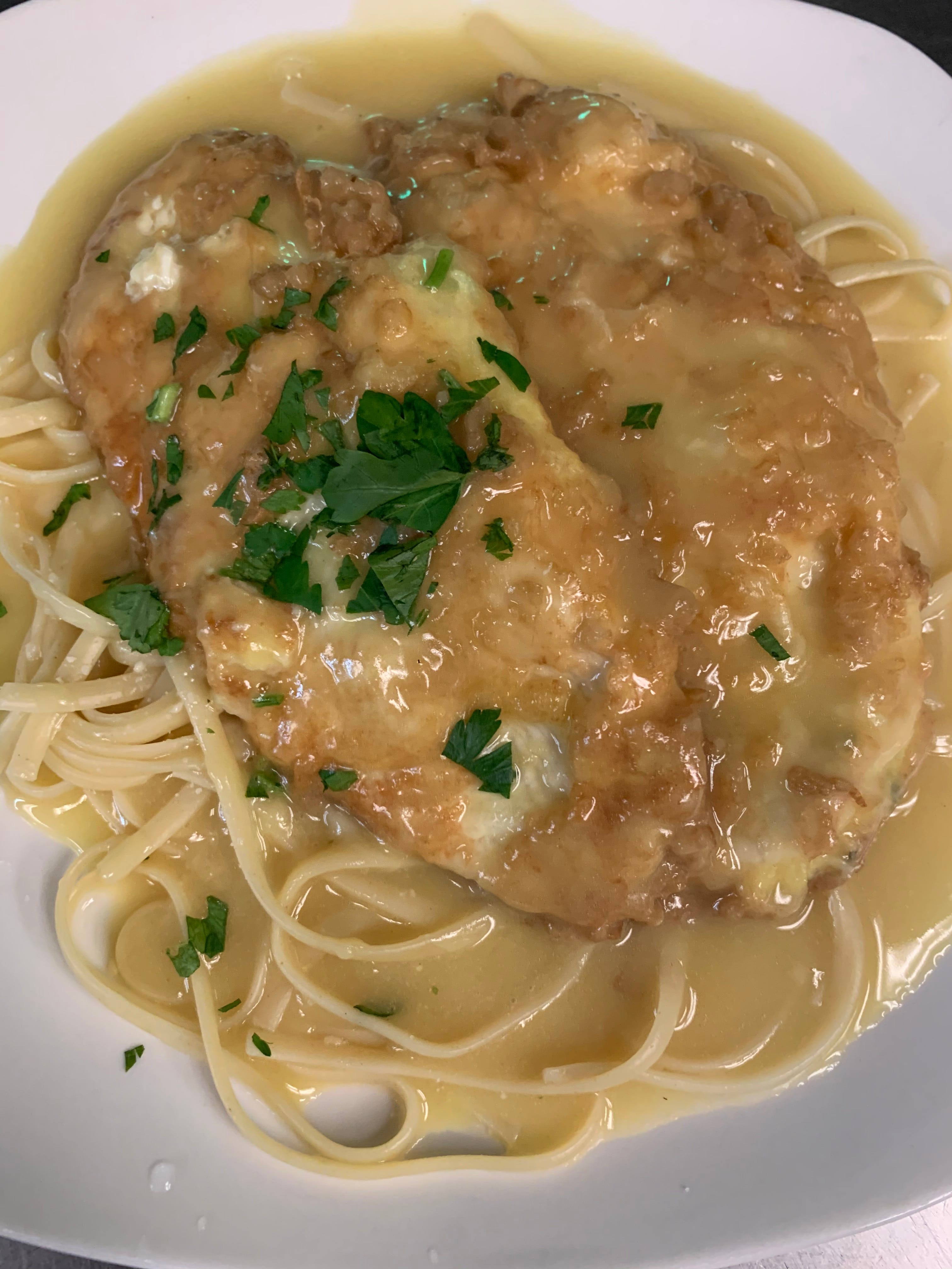Order Chicken Francese - Entree food online from Fusilli store, Miller Place on bringmethat.com