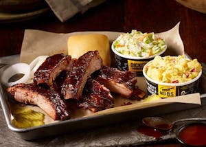 Order Half Rack Pork Rib Plate food online from Dickey's Barbecue Pit store, Tempe on bringmethat.com