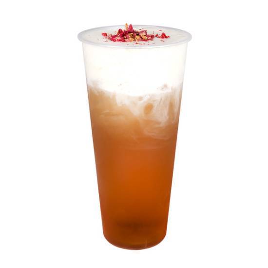 Order Cheese Foam Rose Oolong Tea food online from Boba Time store, Lancaster on bringmethat.com