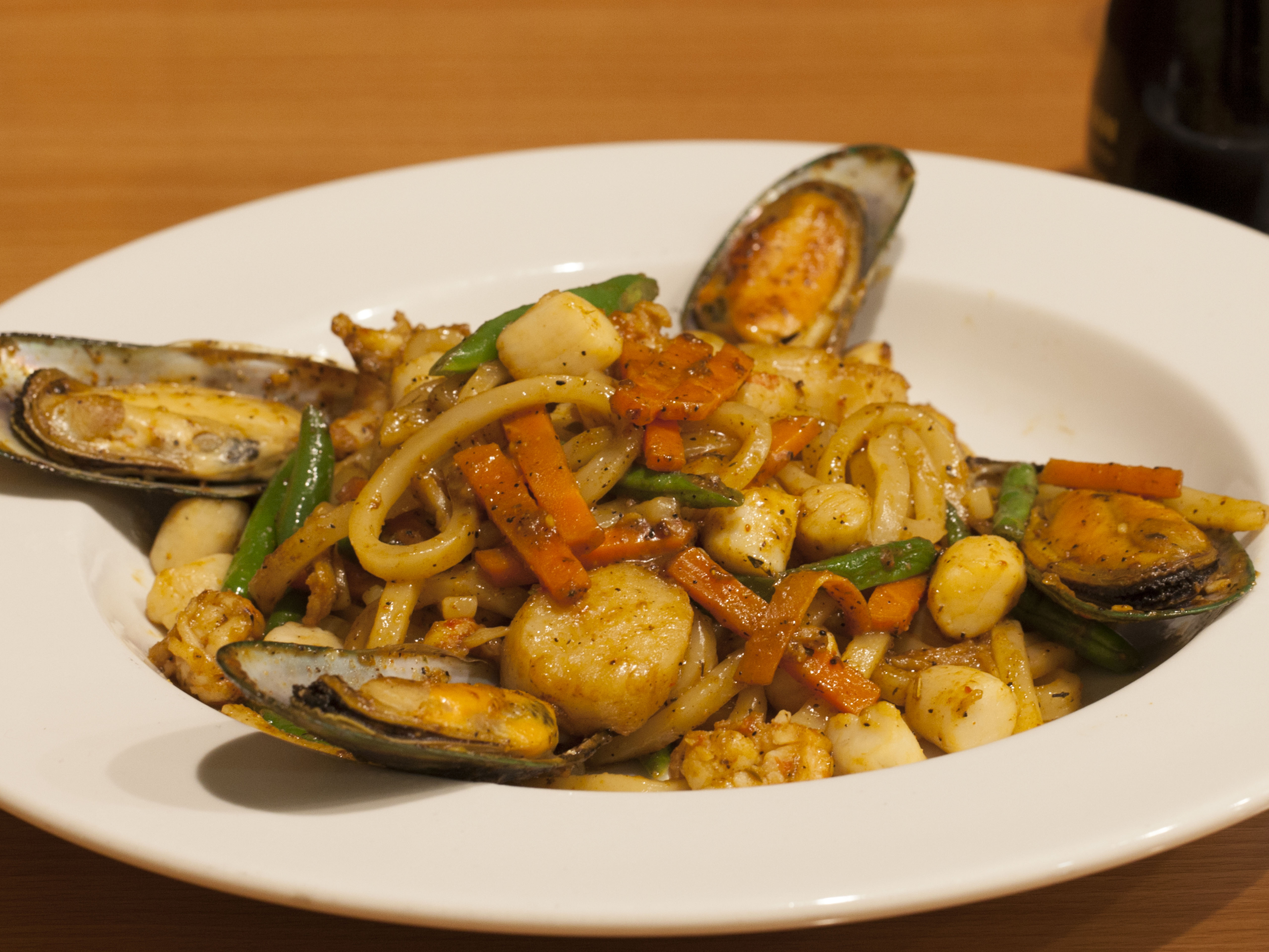 Order 5. Spicy Seafood Udon Pasta food online from Sushi Ko store, Porter Ranch on bringmethat.com