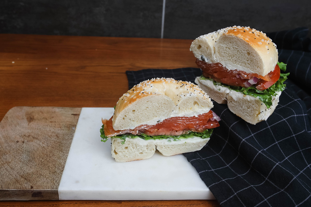 Order Lox and Cream Cheese Sandwich food online from Barry Bagels store, Perrysburg on bringmethat.com