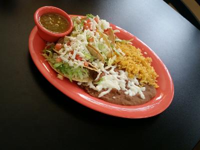 Order Ground Beef and Potato Crispy Tacos food online from Cocina Mexican Express store, Las Cruces on bringmethat.com
