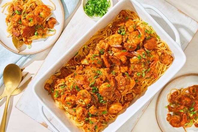 Order CATERING JAMBALAYA LINGUINI FINI food online from California Pizza Kitchen store, Lyndhurst on bringmethat.com