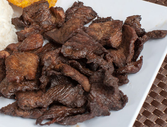 Order Carne Frita de Res / Fried beef meat. food online from Cocina Latina store, New York on bringmethat.com
