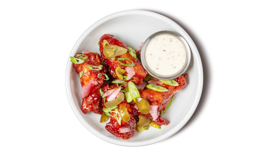 Order Jalapeño BBQ Jumbo Wings w/ Buttermilk Ranch food online from The Naked Bird store, Westfield on bringmethat.com