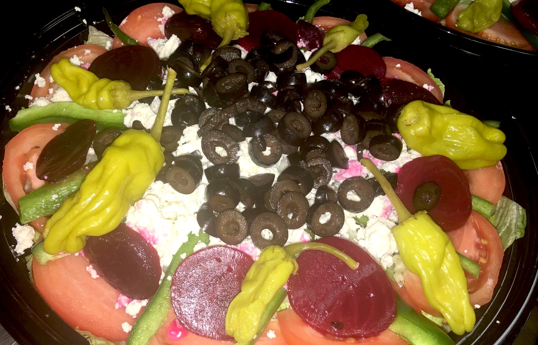 Order Greek Salad 1-2 peple food online from Toarmina Pizza store, Madison Heights on bringmethat.com