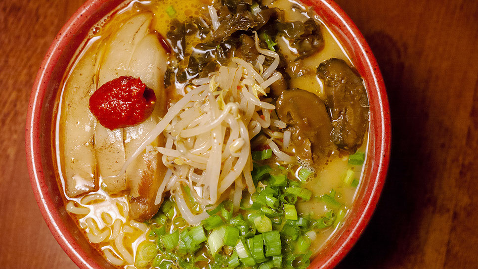 Order Spicy Tonkotsu Ramen food online from Zutto Japanese American Pub store, New York on bringmethat.com