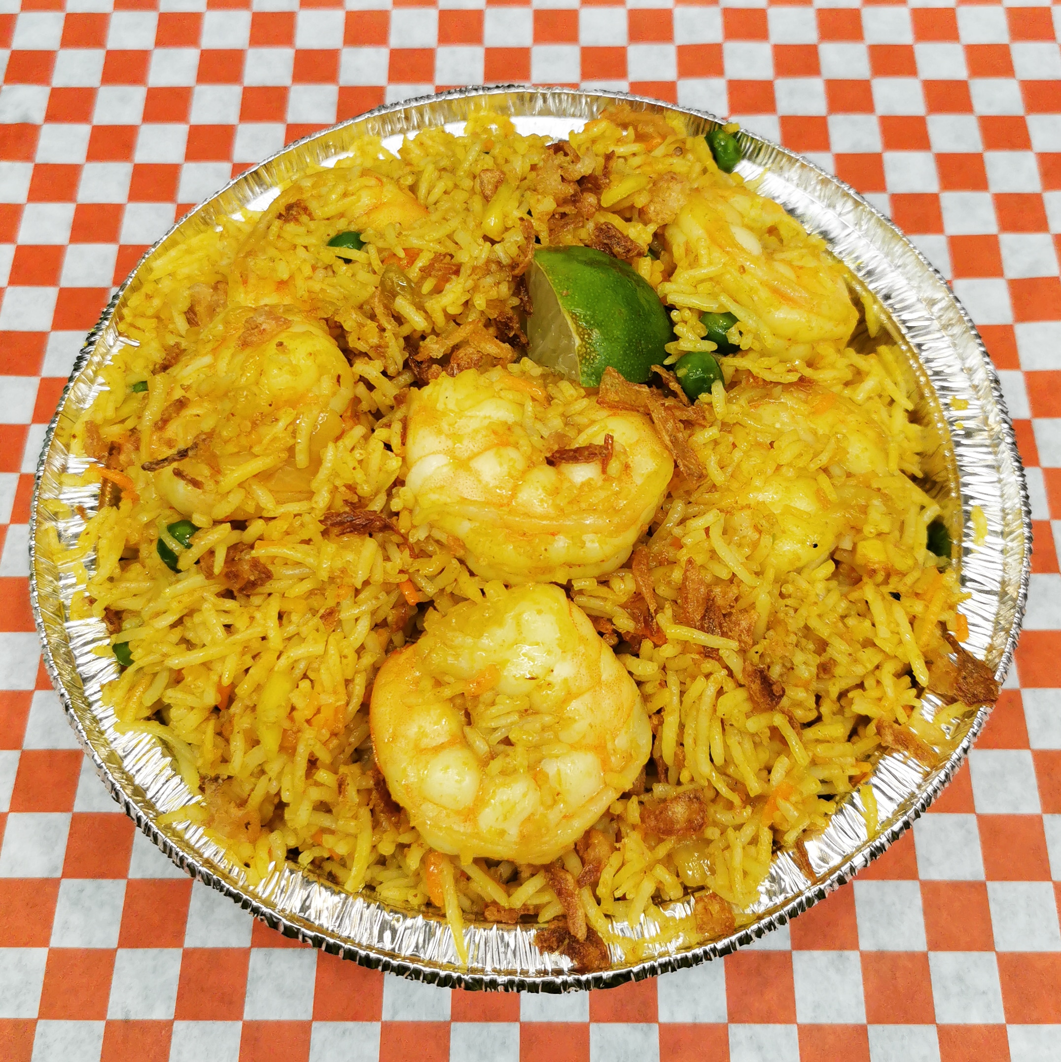 Order Shrimp Biryani food online from Indimex Eats Indian Restaurant store, Los Angeles on bringmethat.com