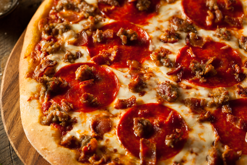 Order Meat Lover Pizza food online from Oasis Palace Restaurant store, Newark on bringmethat.com