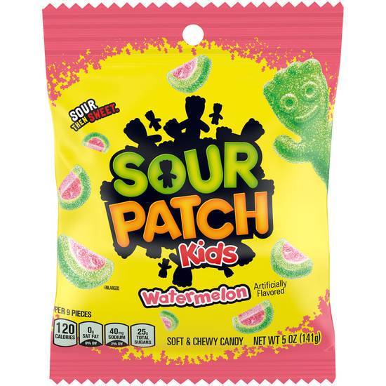 Order Sour Patch Watermelon Peg (5 oz) food online from Huck'S Market store, French Lick on bringmethat.com