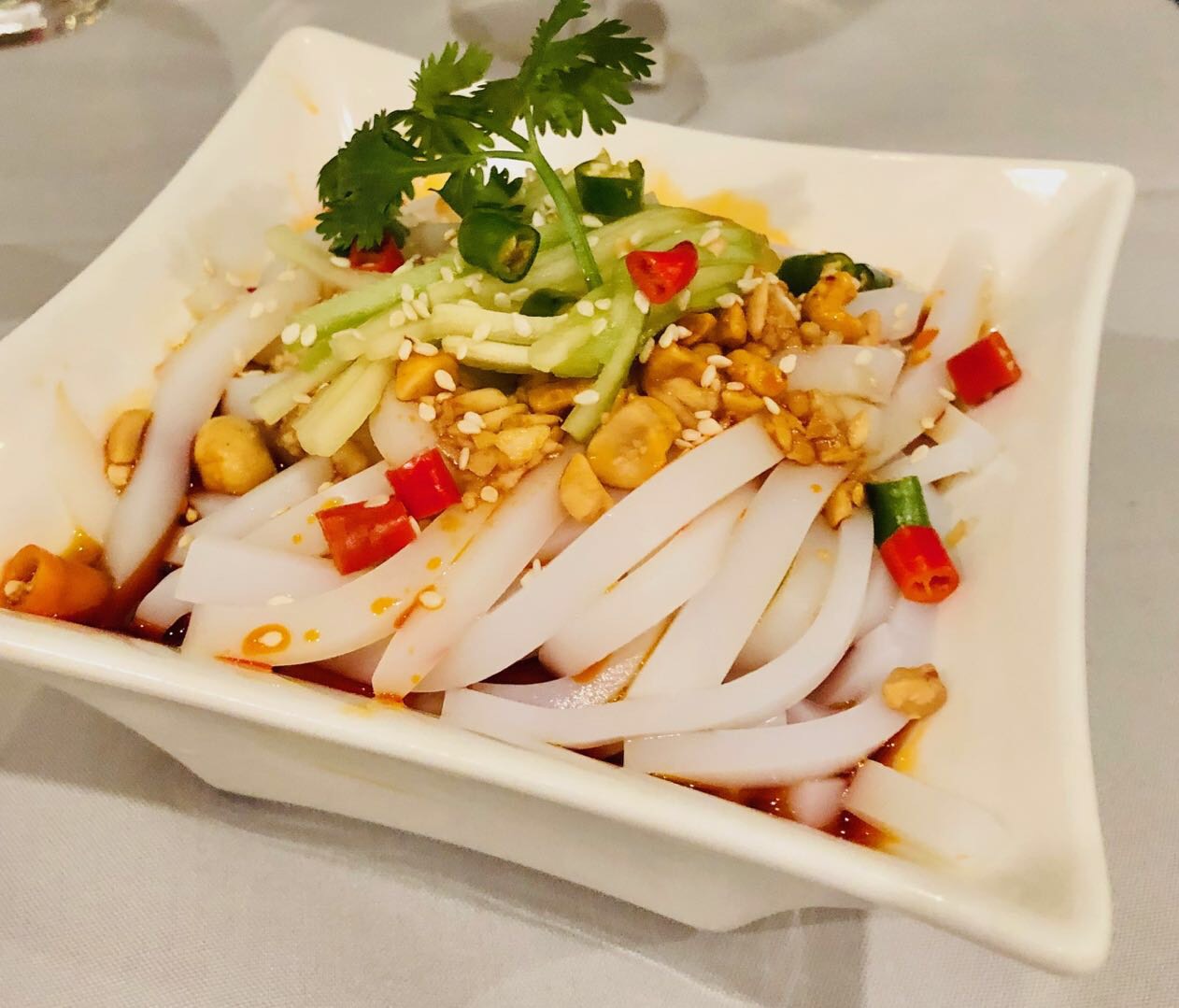 Order A6. Bean Noodles in Chili Oil food online from Hui Restaurant & Bar store, New York on bringmethat.com