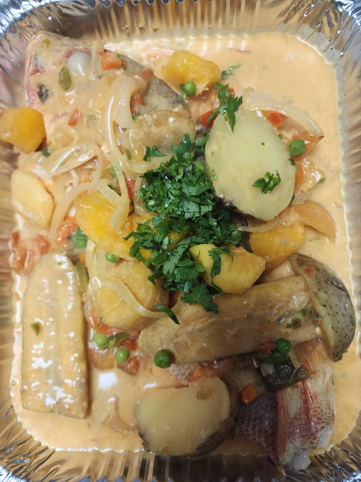 Order Viudo de Pescado / Boiled Red Snapper food online from Mr. Mario store, College Point on bringmethat.com