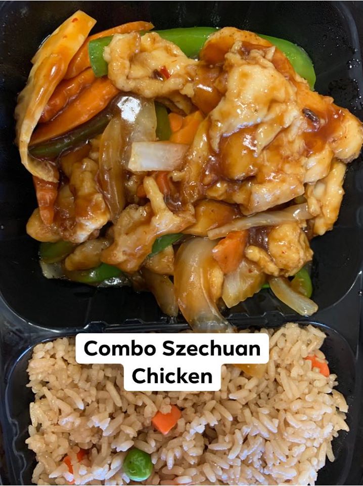 Order C5. Szechuan Chicken food online from Rice King Chinese Restaurant store, Toledo on bringmethat.com