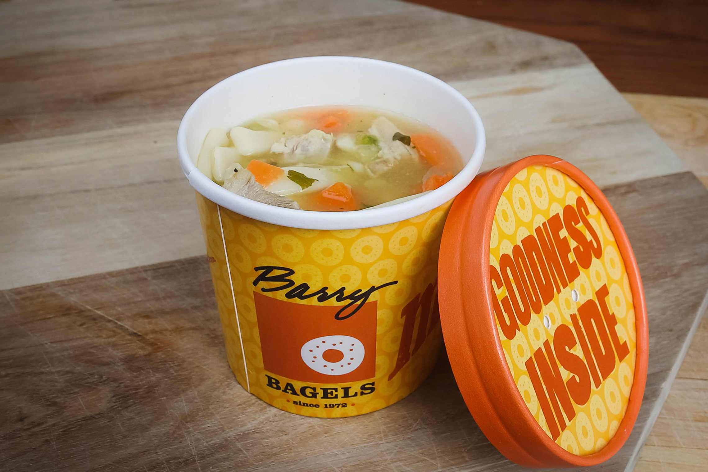 Order Chicken Noodle Soup (Not ready until 10 am) food online from Barry Bagels store, Perrysburg on bringmethat.com