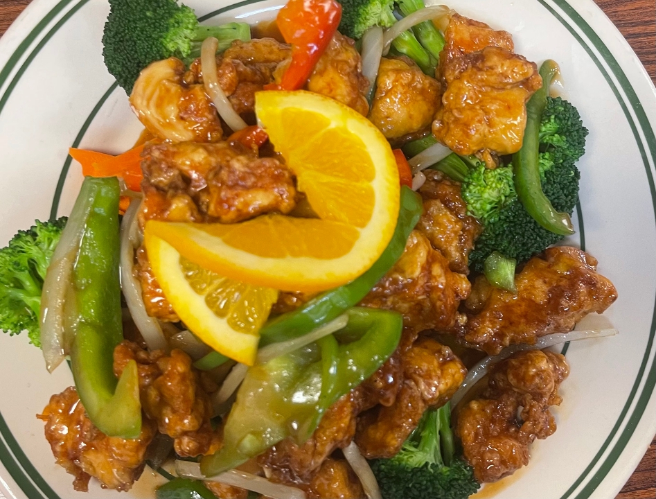 Order Orange Chicken food online from Saucy's Thai & Pho store, Plano on bringmethat.com