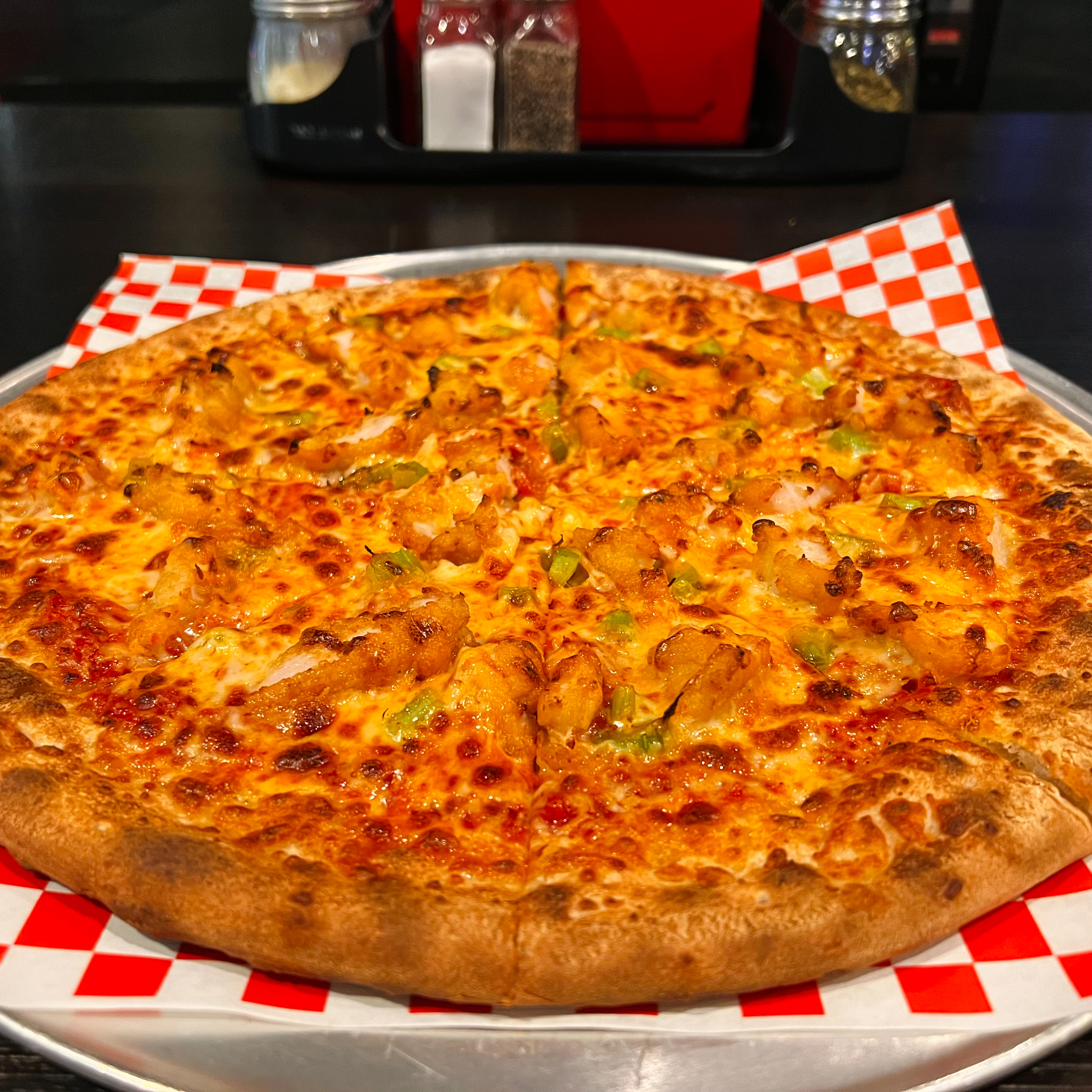 Order Buffalo Chicken Pizza food online from NoHo Pizza & Grill store, North Hollywood on bringmethat.com