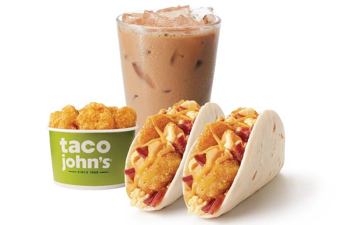 Order Two Breakfast Tacos Combo food online from Taco John's store, Paducah on bringmethat.com