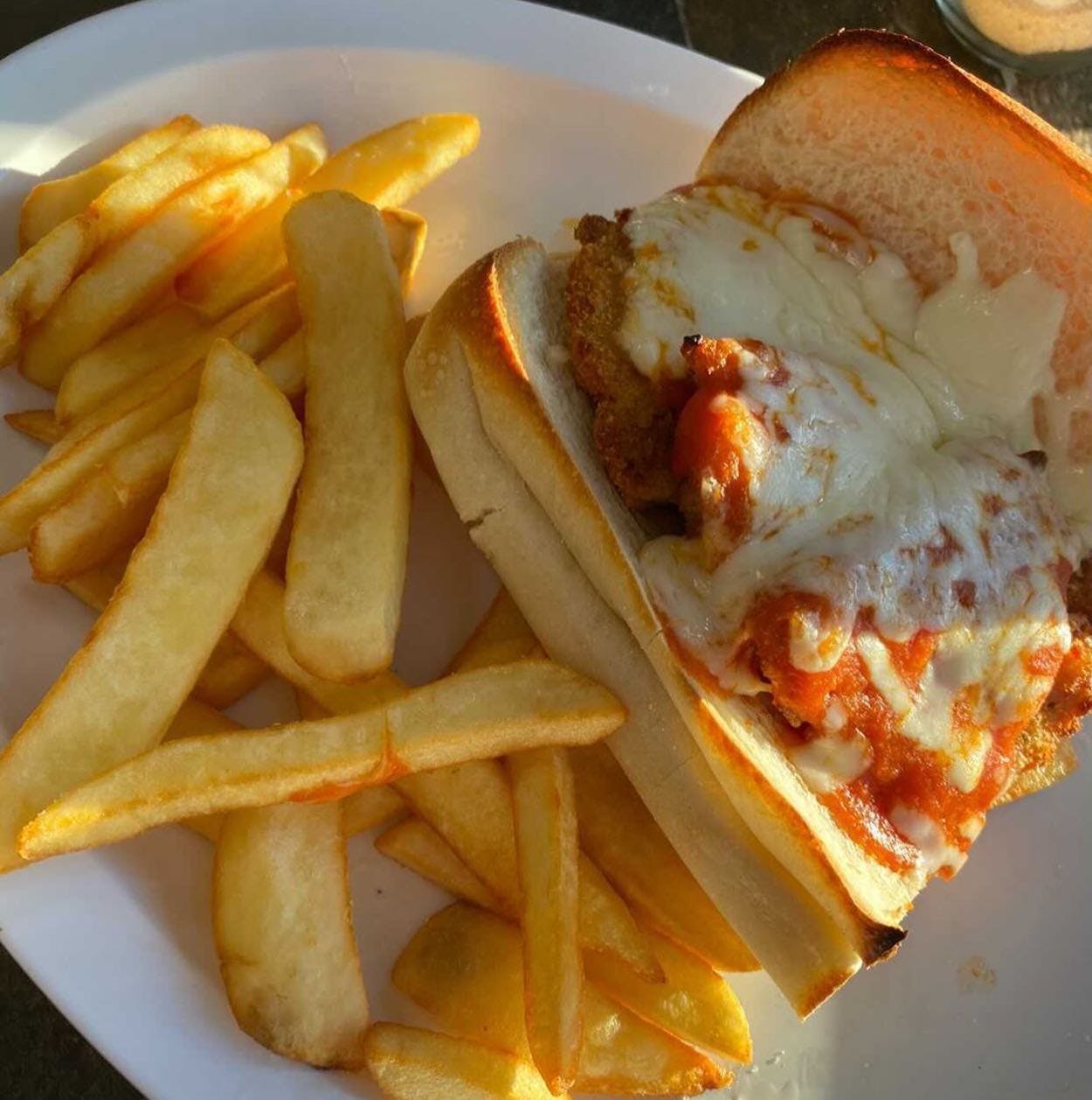 Order Chicken Parmigiana - Dinner food online from Gaby's Pizza & Grill store, Saddle Brook on bringmethat.com