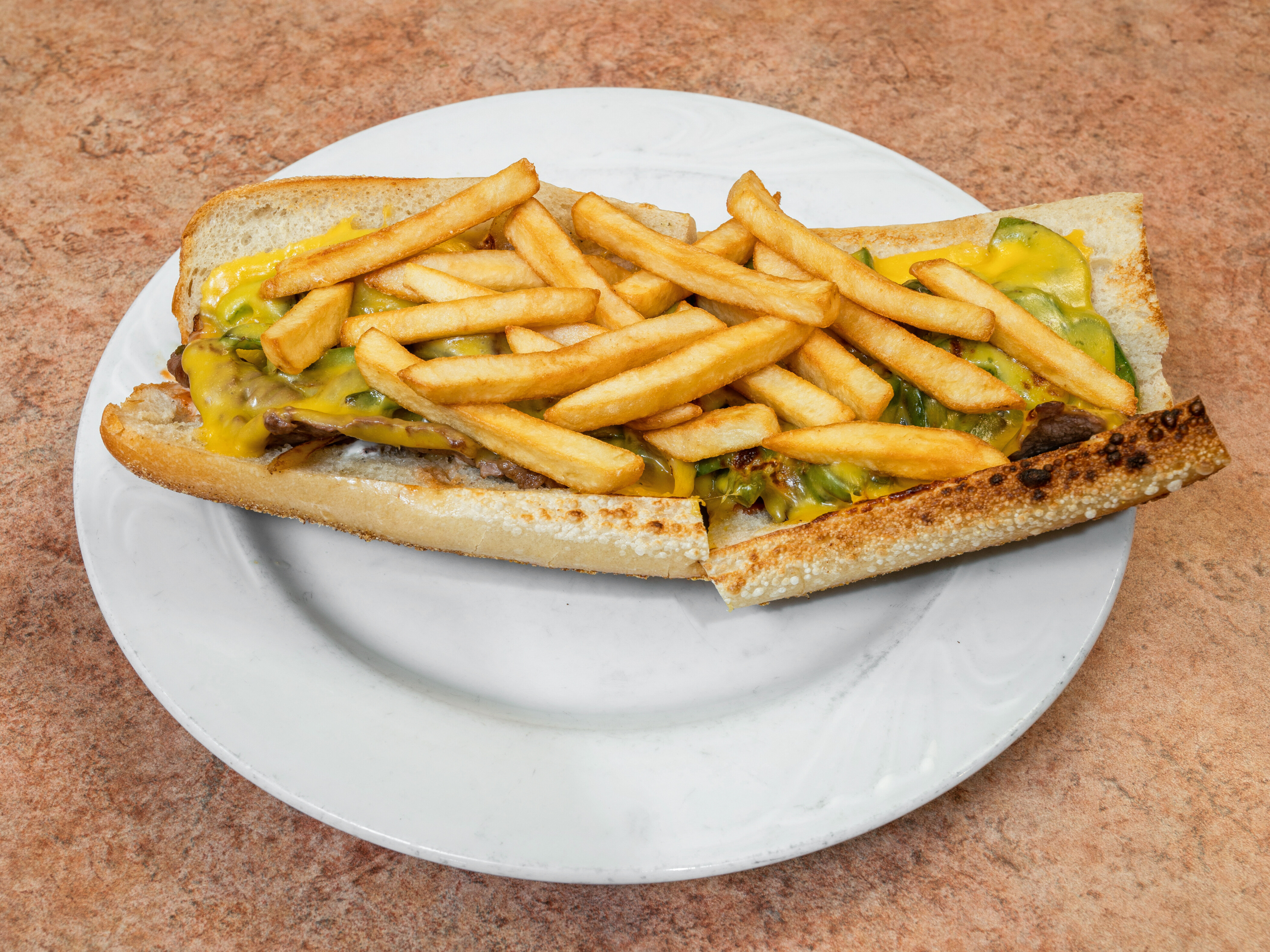 Order Cheesesteak Sandwich Works food online from Angelo's Pizza store, Bloomfield on bringmethat.com