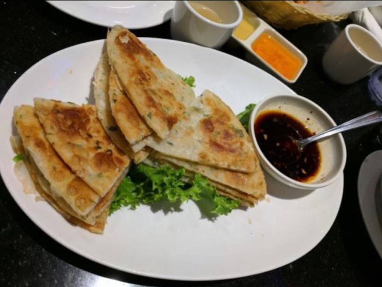 Order Green Onion Pancake food online from Rice Bowl Cafe store, Austin on bringmethat.com