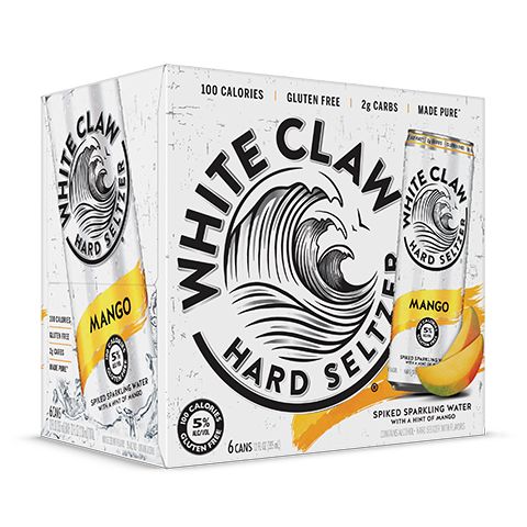 Order White Claw Hard Seltzer Mango 6pk - 12oz Can food online from 7-Eleven store, Evans Mills on bringmethat.com