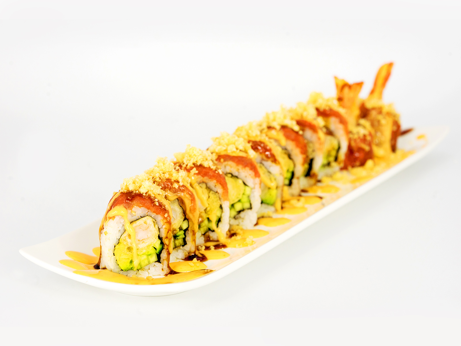 Order Dragon Fire Roll food online from Premier Sushi store, Oregon City on bringmethat.com