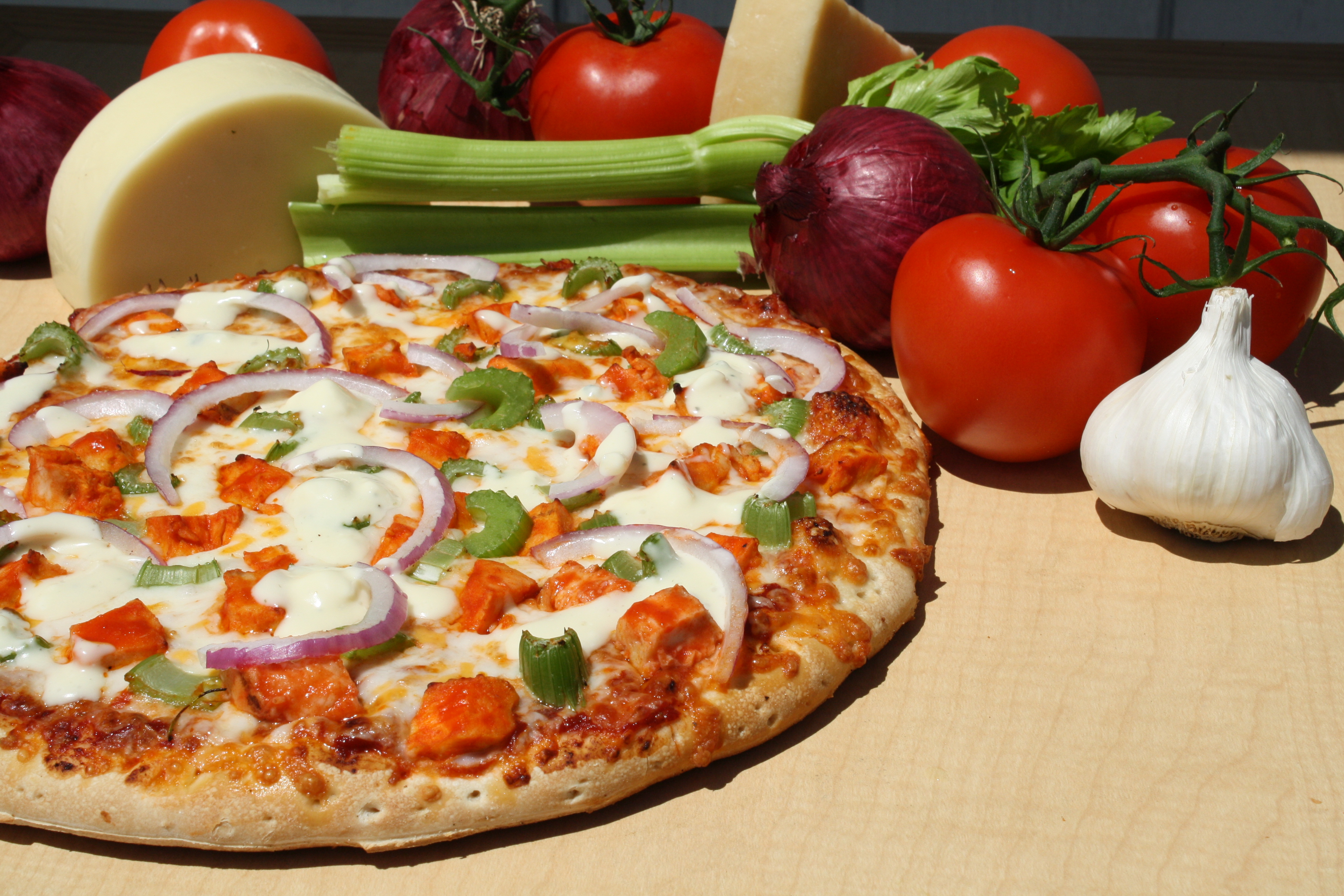 Order 3 Toppings Pizza food online from Straw Hat Pizza store, Santa Maria on bringmethat.com