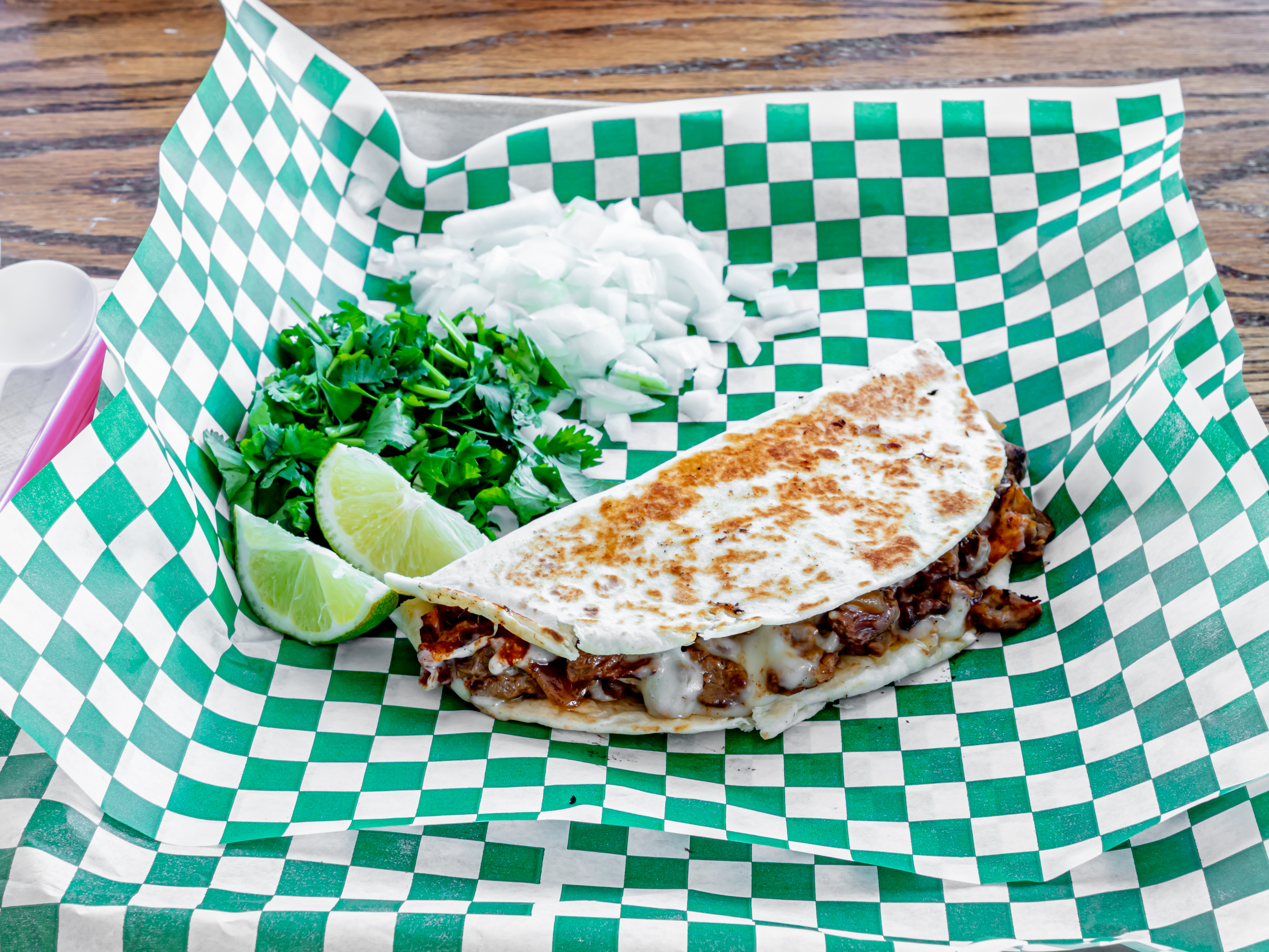 Order Trompo Quesadilla food online from Greenville Street Tacos store, Dallas on bringmethat.com