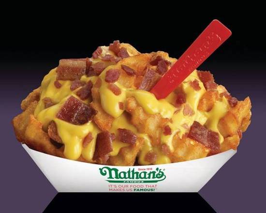 Order Bacon Cheese Fries food online from Nathan Famous store, East Hempfield on bringmethat.com