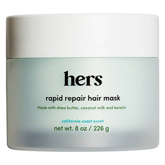 Order hers hydrating rapid repair hair mask (8 oz) food online from Hims & Hers Health and Wellness store, Minneapolis on bringmethat.com