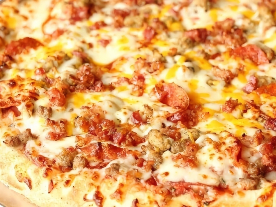 Order Small Meat & Cheese Deluxe food online from Palio Pizza Cafe store, Allen on bringmethat.com