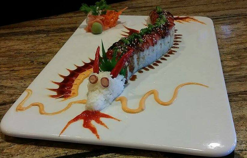 Order Dragon Fire Roll (10) food online from Geisha Sushi Bar and Asian Cuisine store, Tulsa on bringmethat.com