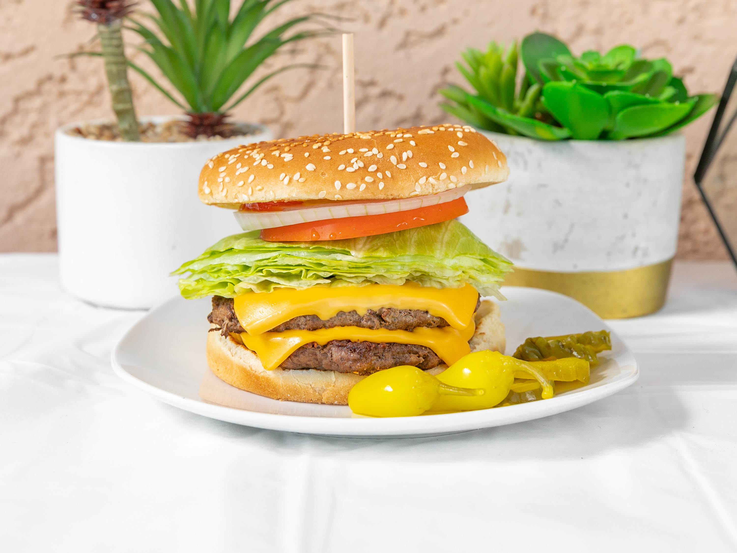 Order Double Cheese Burger food online from Red Bird Market store, National City on bringmethat.com