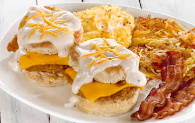 Order Southern Fried Chicken Biscuit Breakfast food online from Perkins Restaurant 3842 store, Grand Forks on bringmethat.com