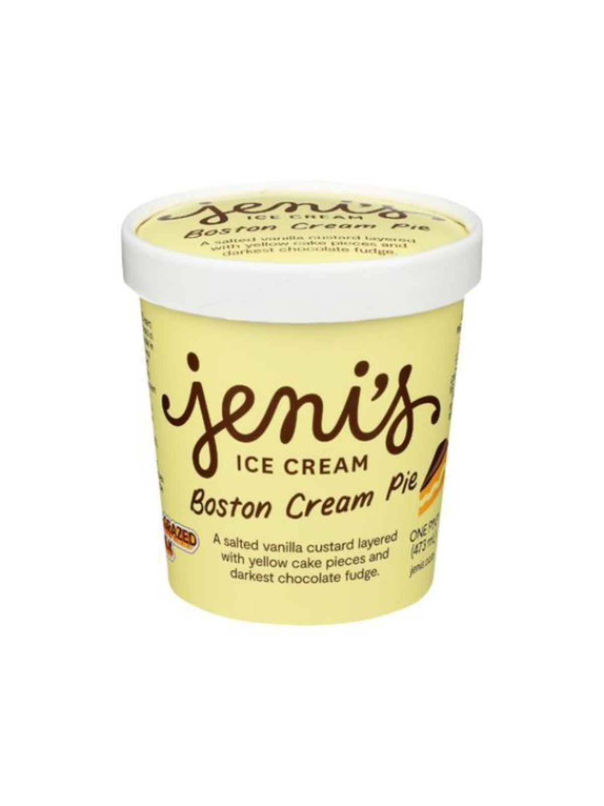 Order Jeni's Boston Cream Pie Ice Cream (1 Pint) food online from Stock-Up Mart store, Marietta on bringmethat.com