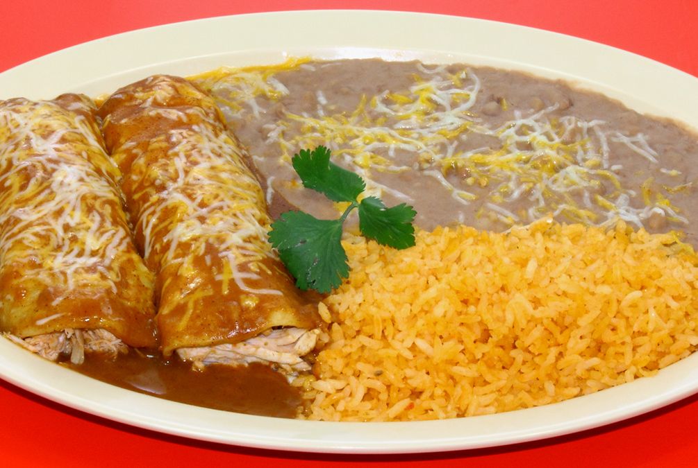 Order Two Cheese Enchiladas Plate food online from Chile Verde store, Inglewood on bringmethat.com
