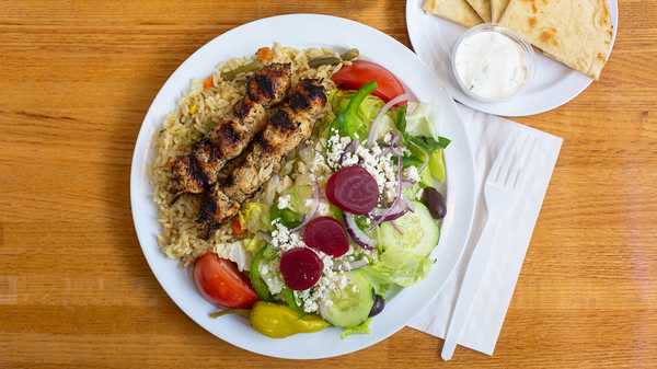Order Chicken Souvlaki food online from The Hungry Greek store, Hot Springs on bringmethat.com