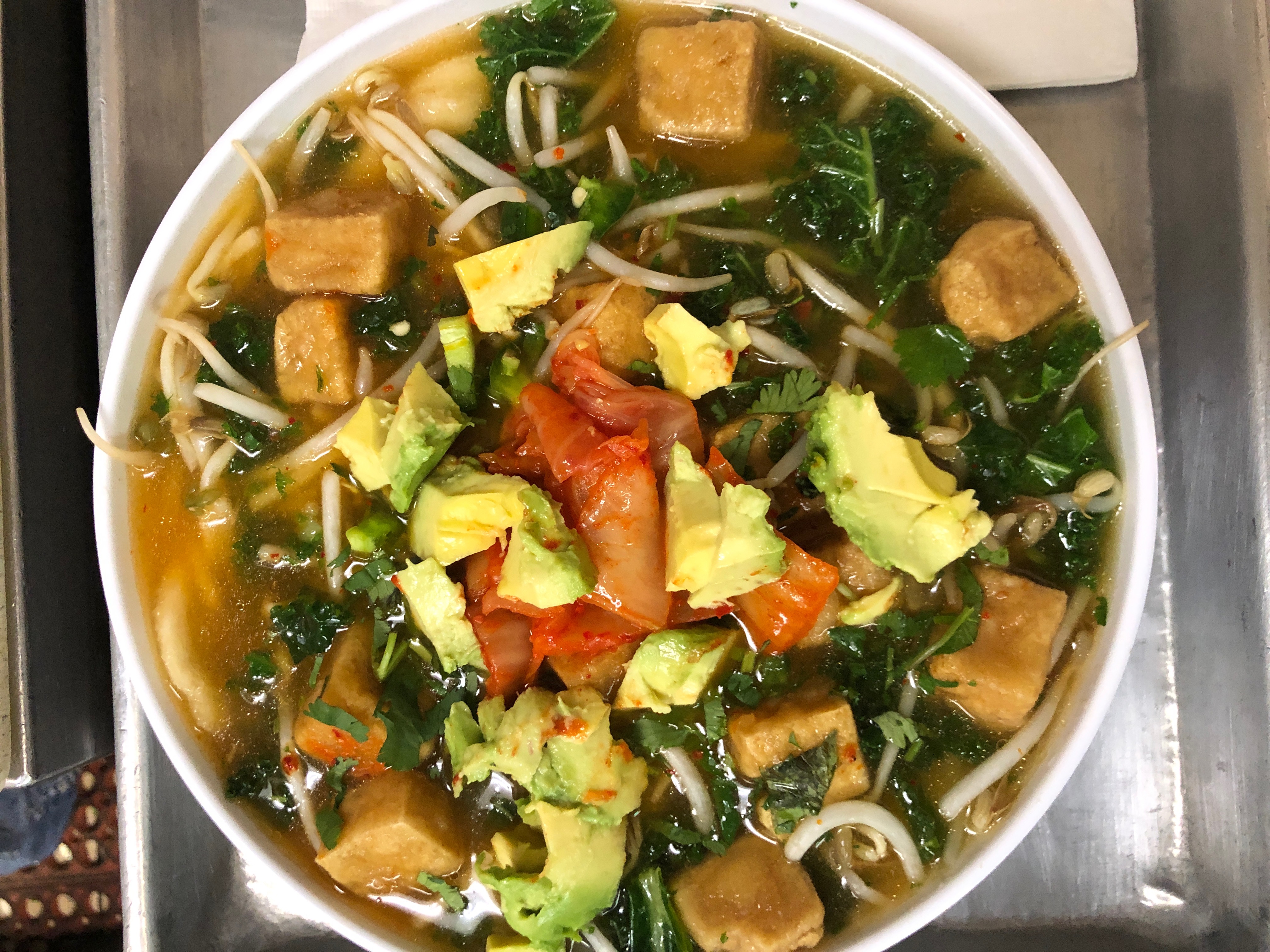 Order TOFU (VEGAN) Mexican SOUP Bowl | Large food online from Kimchi grill store, Brooklyn on bringmethat.com