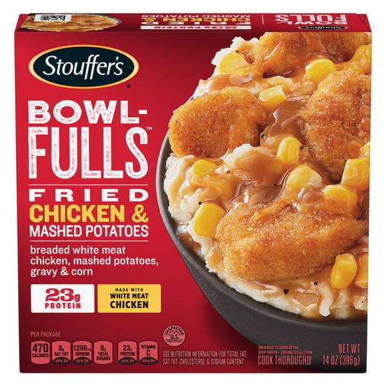 Order Stouffer's Frozen BowlFull Fried Chicken & Mashed Potato Meal 14oz food online from Everyday Needs by Gopuff store, San Luis Obispo on bringmethat.com