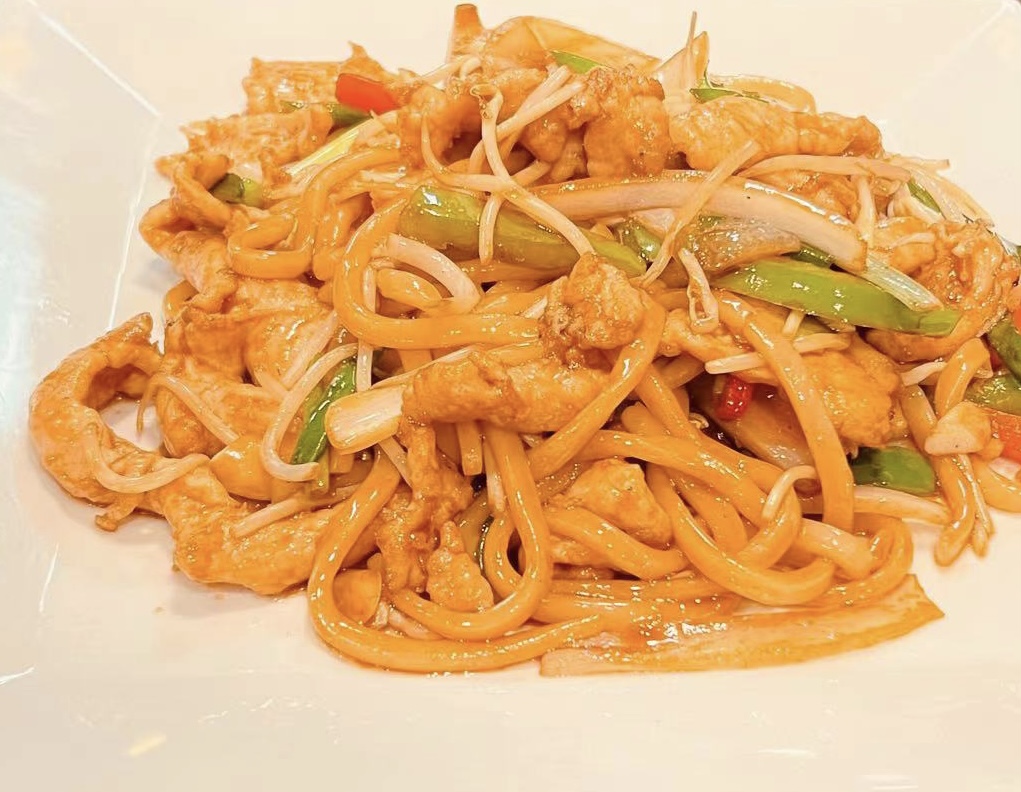 Order Stir Fried Udon food online from Oriental Pearl Restaurant store, West Chester on bringmethat.com