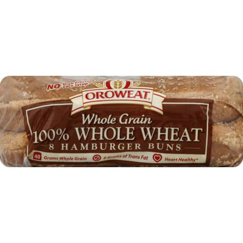 Order Oroweat · Sandwich Buns 100% Whole Wheat (8 ct) food online from United Supermarkets store, Plainview on bringmethat.com