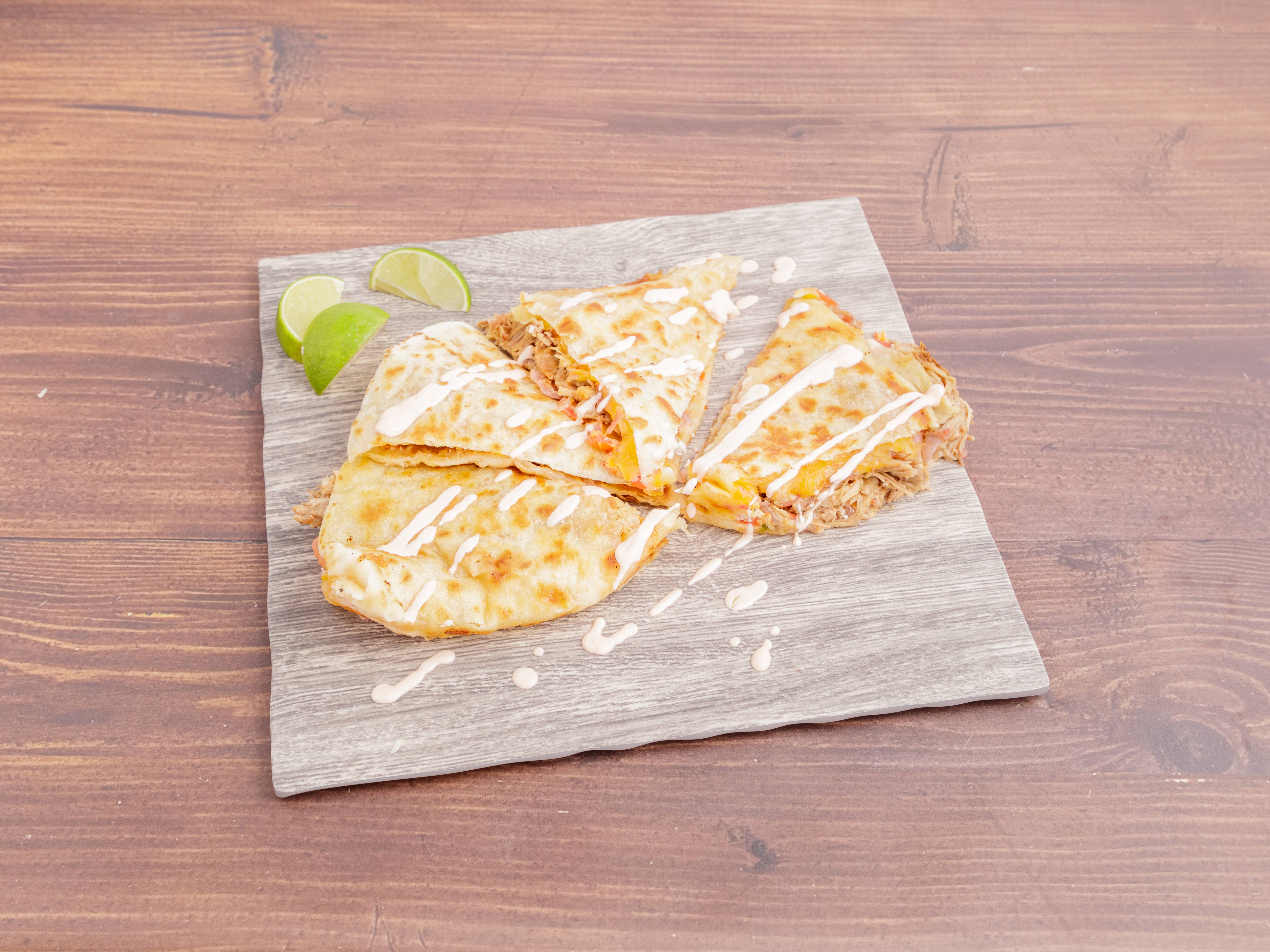 Order 3 Little Pigs Quesadilla food online from Mexicali Blue store, Wappingers Falls on bringmethat.com