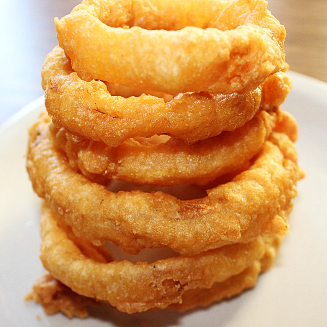 Order Beer-Battered Onion Rings food online from Ground Chuck's Burger Grill store, Kalamazoo on bringmethat.com