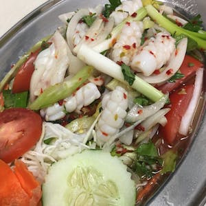 Order Squid Salad (Yum Plamuk) food online from Nine Elephants store, Corning on bringmethat.com