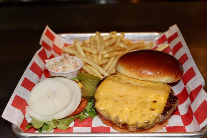 Order Cheeseburger food online from Throwback Sports Bar store, St Charles on bringmethat.com