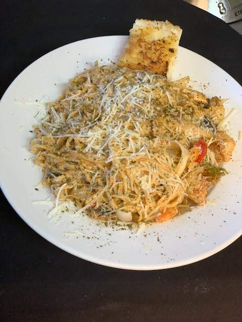 Order Cajun Chicken and Shrimp Pasta food online from Dialos Cafe store, Benton Harbor on bringmethat.com
