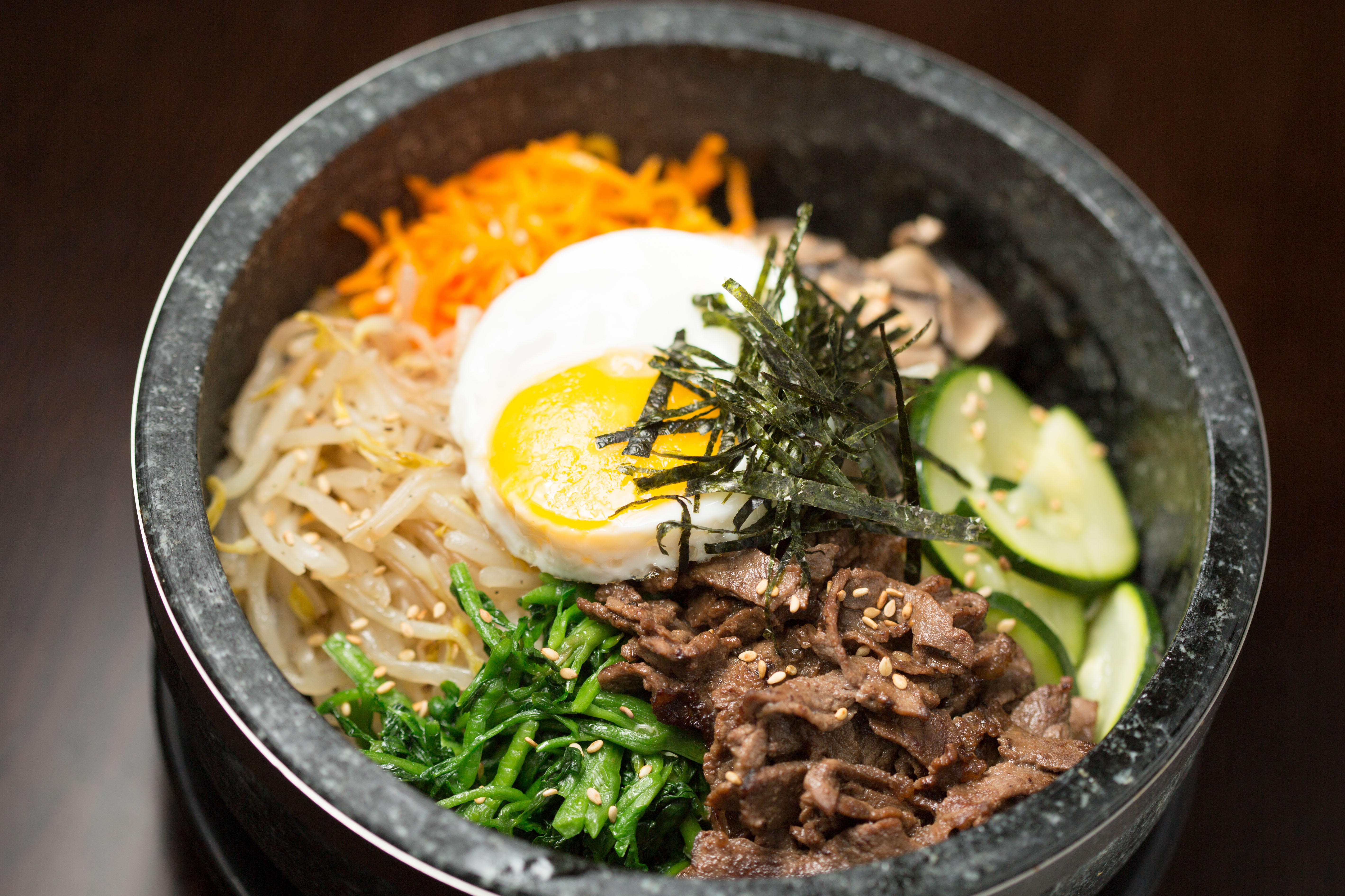 Order Gob Dol Bibimbap Dinner Entree food online from Bop N Sushi store, Westwood on bringmethat.com