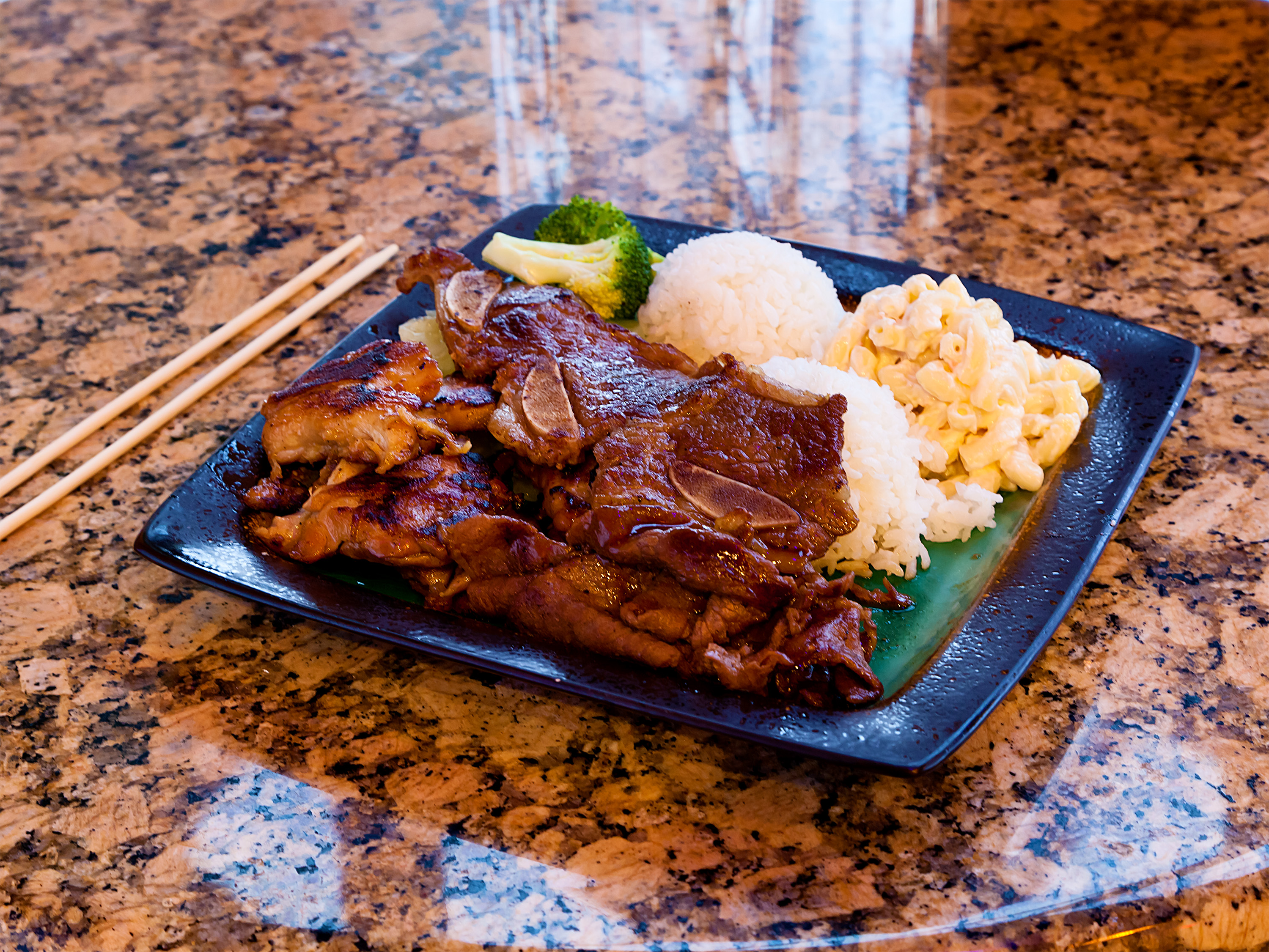 Order Aloha BBQ Mix food online from Hawaiian Grill Express store, San Leandro on bringmethat.com
